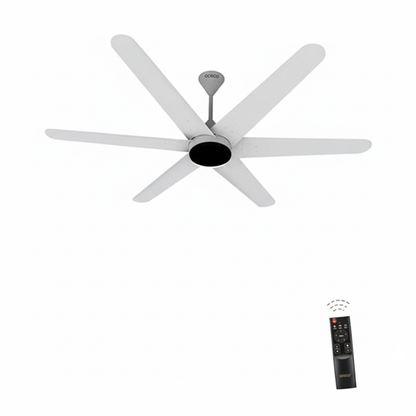 Hexo Ceiling Fan with Remote Operation 1200mm BLDC Motor 6 Blade Ceiling Fan for Living Room Saves Upto 65% Energy with 2 Year Warranty