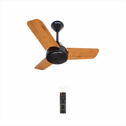 Fansio BLDC Remote Control Ceiling Fan with 3 Blades Modern Ceiling Fan in White & Black Color 5 Star Rated Energy Saving Fan