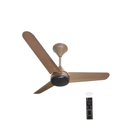 Fansio BLDC Remote Control Ceiling Fan with 3 Blades Modern Ceiling Fan in White & Black Color 5 Star Rated Energy Saving Fan