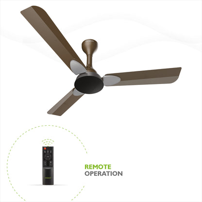 Classic 1200 mm BLDC Ceiling Fan – Slate Chrome Grey, BEE 5-Star, Remote-Controlled, High Airflow, Quiet BLDC Motor, Contemporary Indoor Fan