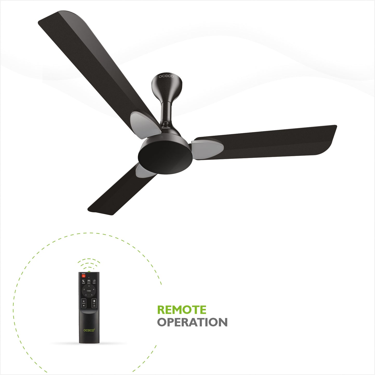 Classic 1200 mm BLDC Ceiling Fan – Slate Chrome Grey, BEE 5-Star, Remote-Controlled, High Airflow, Quiet BLDC Motor, Contemporary Indoor Fan