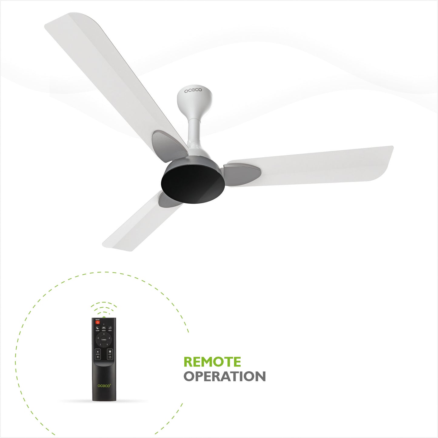 Classic 1200 mm BLDC Ceiling Fan – Slate Chrome Grey, BEE 5-Star, Remote-Controlled, High Airflow, Quiet BLDC Motor, Contemporary Indoor Fan