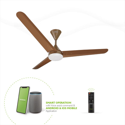 Fansio Smart Ceiling Fan with Alexa LED Indicators, Mobile App, Smart Remote and 5-Star Rated that 65% Energy Savings 3-Year Warranty