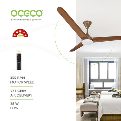 Fansio Smart Ceiling Fan with Alexa LED Indicators, Mobile App, Smart Remote and 5-Star Rated that 65% Energy Savings 3-Year Warranty