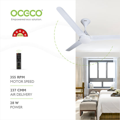Fansio Smart Ceiling Fan with Alexa LED Indicators, Mobile App, Smart Remote and 5-Star Rated that 65% Energy Savings 3-Year Warranty
