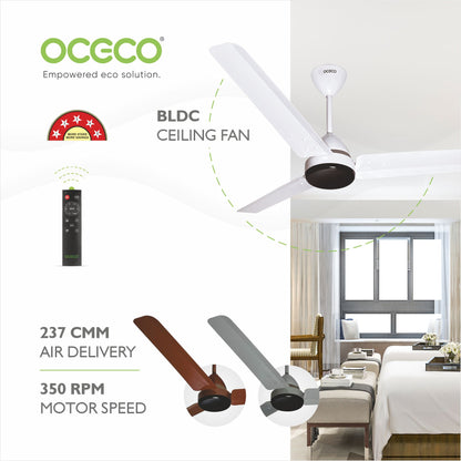 ECOS bldc ceiling Fan with Remote Luxury Decorative Silent Ceiling Fan BEE 5 Star Energy Saving Fan for Home