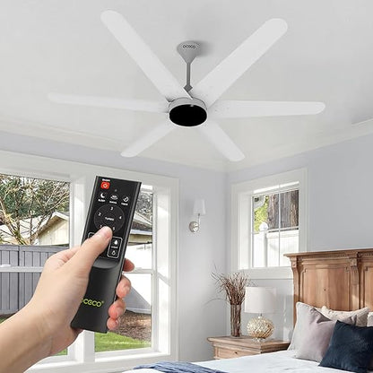 Hexo Ceiling Fan with Remote Operation 1200mm BLDC Motor 6 Blade Ceiling Fan for Living Room Saves Upto 65% Energy with 2 Year Warranty