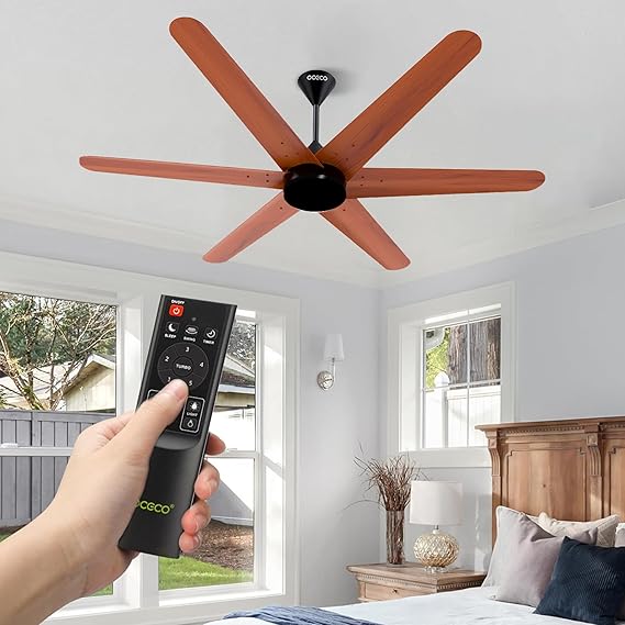 Hexo Ceiling Fan with Remote Operation 1200mm BLDC Motor 6 Blade Ceiling Fan for Living Room Saves Upto 65% Energy with 2 Year Warranty