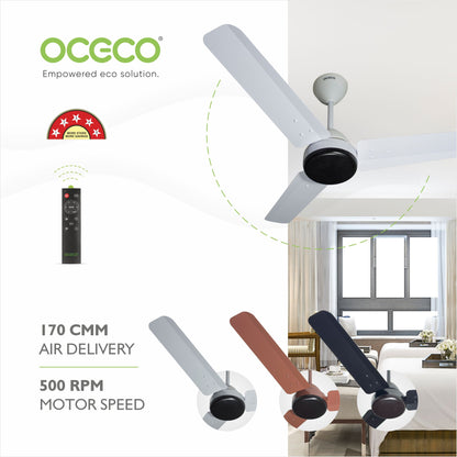 ECOS bldc ceiling Fan with Remote Luxury Decorative Silent Ceiling Fan BEE 5 Star Energy Saving Fan for Home