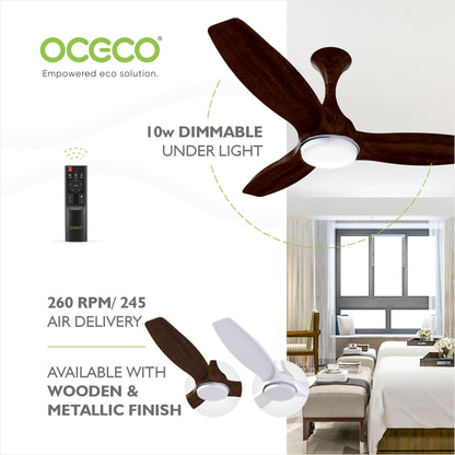 Invansio Smart Control 1200mm BLDC Energy Saving Ceiling Fan with Remote Operation and LED Indicators Smart Control 5-Star Rated Fan Saves Upto 65% Energy Backed by Reliable 3-Year Warranty