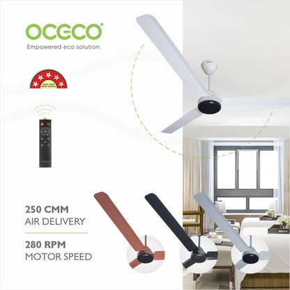 ECOS bldc ceiling Fan with Remote Luxury Decorative Silent Ceiling Fan BEE 5 Star Energy Saving Fan for Home