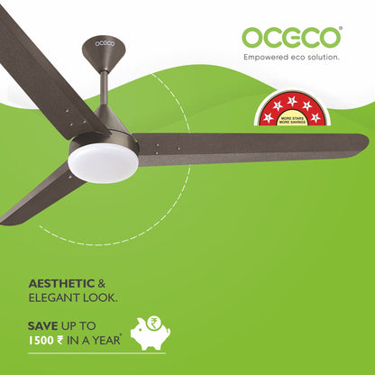 Fansio Smart Ceiling Fan with Alexa LED Indicators, Mobile App, Smart Remote and 5-Star Rated that 65% Energy Savings 3-Year Warranty