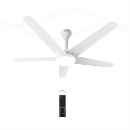 Xpressio Smart Control 5 Blade Ceiling Fan with 1225mm BLDC Motor 5-Star Rated Remote Operation and LED Indicators for Cooling Bliss Saves Upto 65% Energy Backed by Reliable 3-Year Warranty