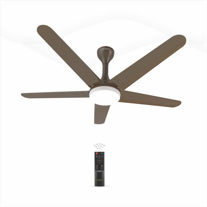 Xpressio Smart Control 5 Blade Ceiling Fan with 1225mm BLDC Motor 5-Star Rated Remote Operation and LED Indicators for Cooling Bliss Saves Upto 65% Energy Backed by Reliable 3-Year Warranty