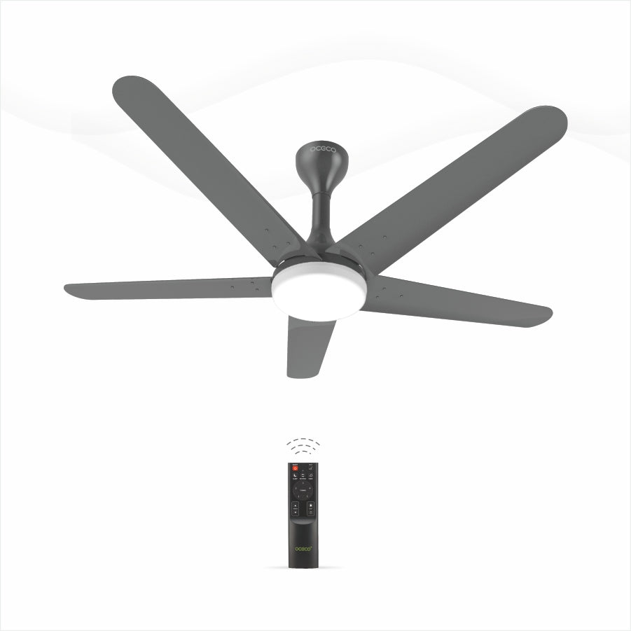 Xpressio Smart Control 5 Blade Ceiling Fan with 1225mm BLDC Motor 5-Star Rated Remote Operation and LED Indicators for Cooling Bliss Saves Upto 65% Energy Backed by Reliable 3-Year Warranty