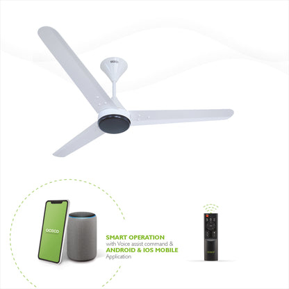 Fansio Smart 1200MM Ceiling Fan Compatible With Alexa & Remote Control 5-Star Rated Energy Saving Ceiling Fan Backed by Reliable 3-Year Warranty