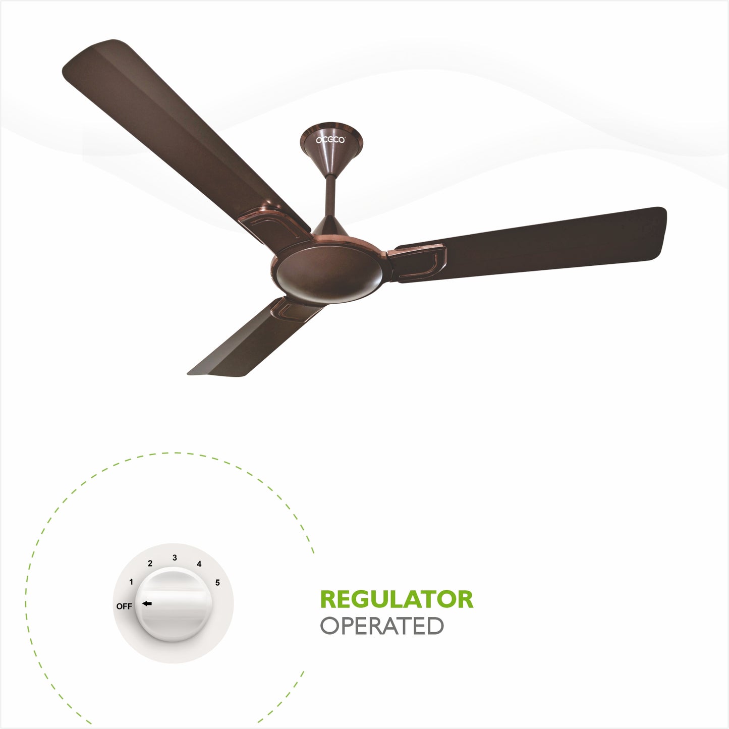 Smart A1 Ceiling Fan, the ultimate blend of aesthetic design, With a brisk 350 RPM motor and an impressive 230 CMM Air Delivery, future of cooling—reliable, energy-efficient, beautiful, and protected by a robust 2-Year Warranty.