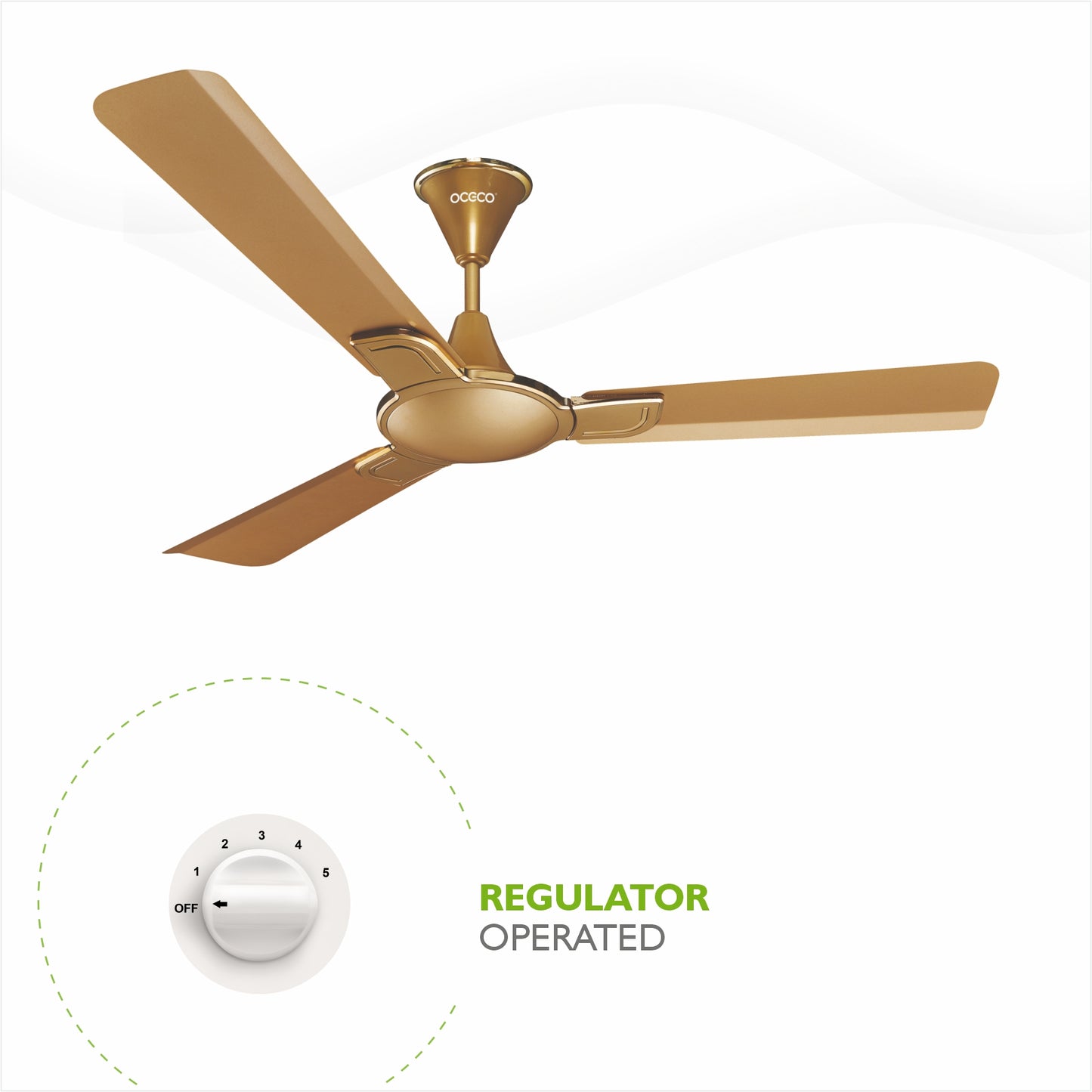 Smart A1 Ceiling Fan, the ultimate blend of aesthetic design, With a brisk 350 RPM motor and an impressive 230 CMM Air Delivery, future of cooling—reliable, energy-efficient, beautiful, and protected by a robust 2-Year Warranty.