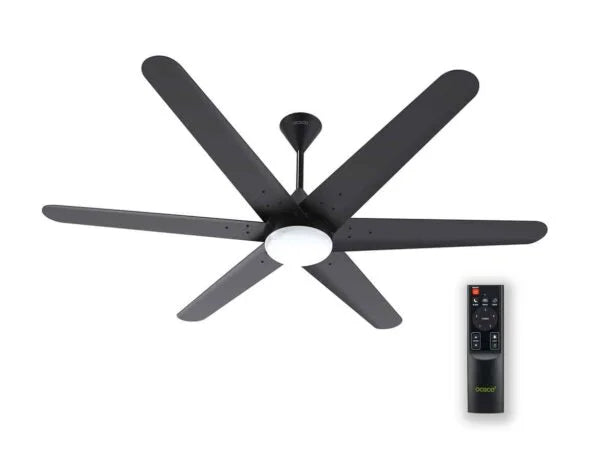 Helico BLDC Ceiling Fan with Remote & LED Light Silent Smart Designer Fan Brown Metallic Luxury Decorative Ceiling Fan for Home