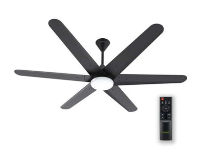 Helico BLDC Ceiling Fan with Remote & LED Light Silent Smart Designer Fan Brown Metallic Luxury Decorative Ceiling Fan for Home